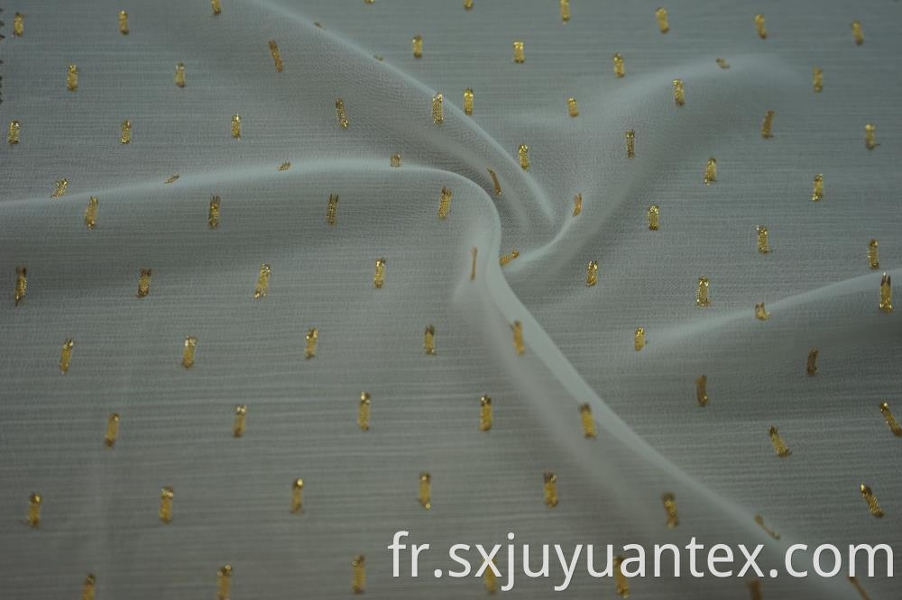 Gold Lurex Clip Jacquard Fabric